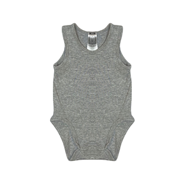 "H&M" pelēks kokvilnas bodijs plain 68cm
