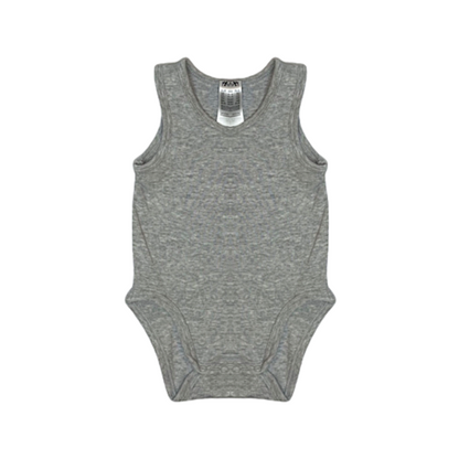 "H&M" pelēks kokvilnas bodijs plain 68cm
