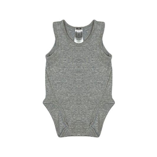 "H&M" pelēks kokvilnas bodijs plain 68cm
