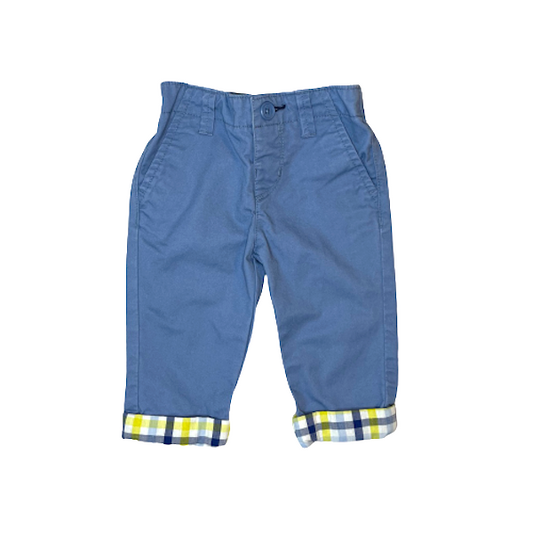 "GAP" zilas kokvilnas bikses yellow ankle 66cm