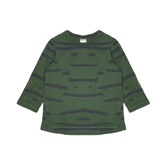 "H&M" zaļš kokvilnas krekls stripes 74cm