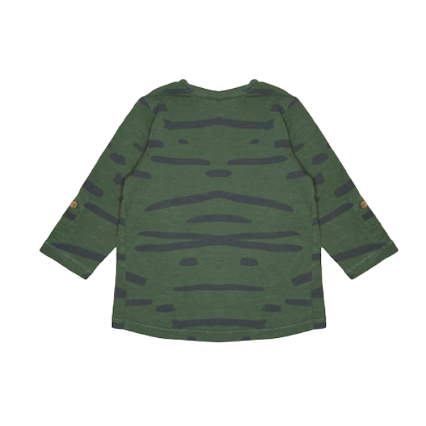 "H&M" zaļš kokvilnas krekls stripes 74cm