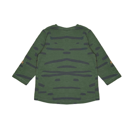"H&M" zaļš kokvilnas krekls stripes 74cm
