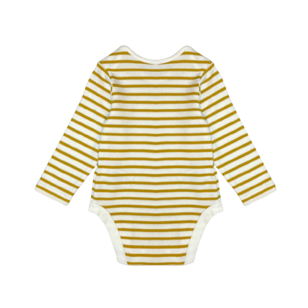 "Marks&Spencer" bodijs yellow&stripes 76cm