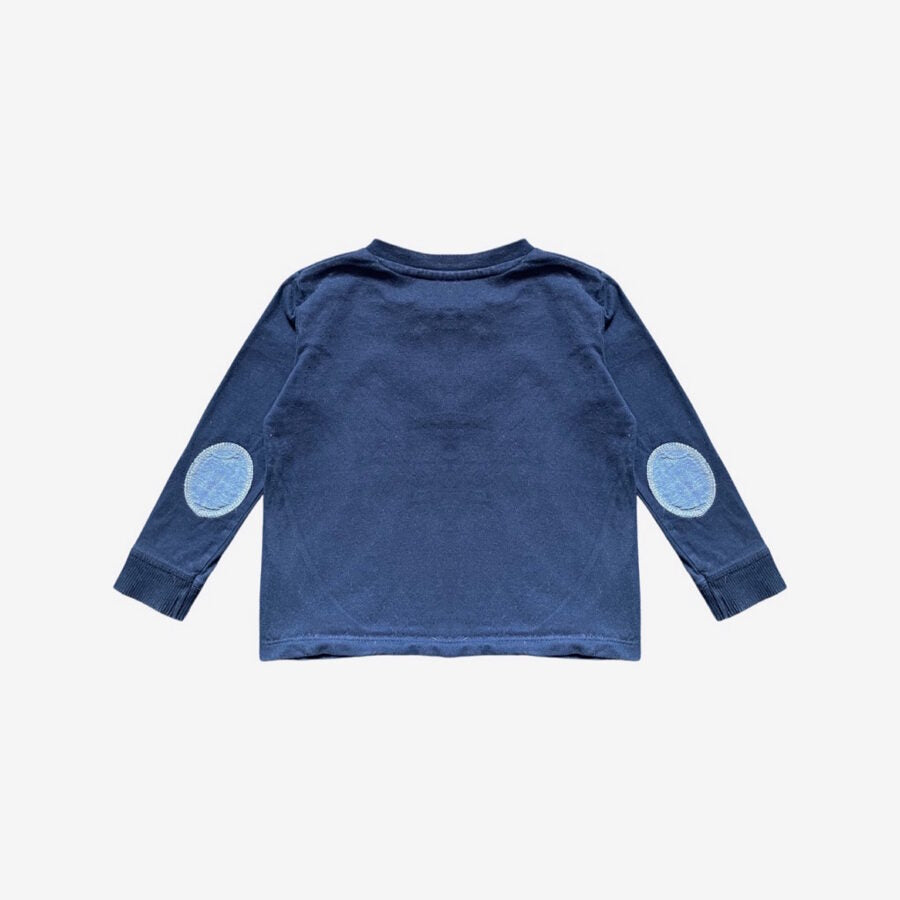 "F&F" zils krekls ar garām piedurknēm cutie 80cm