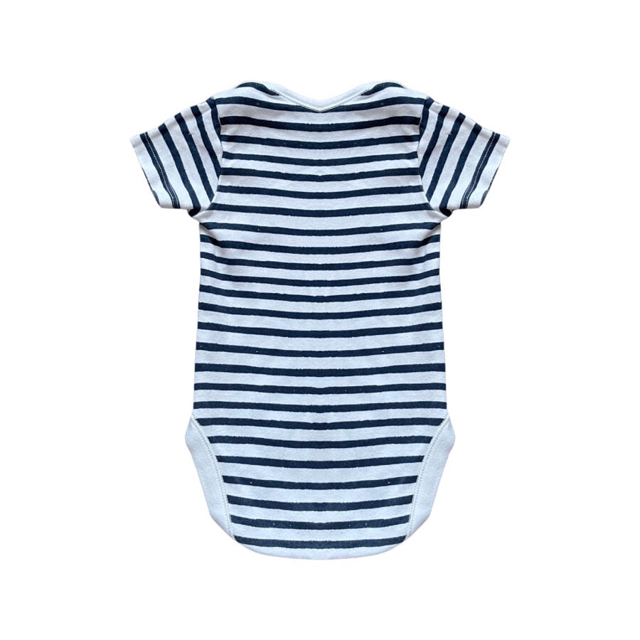 "George" bodijs short navy stripes 80cm