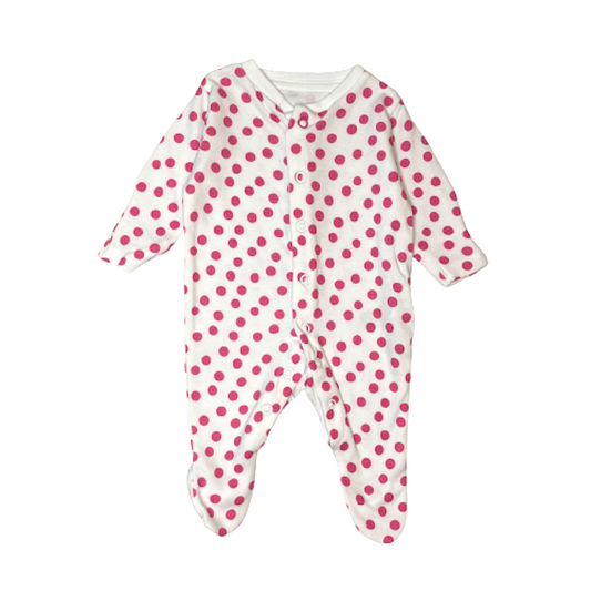 Balts rāpulis pink dots "Primark" 50cm