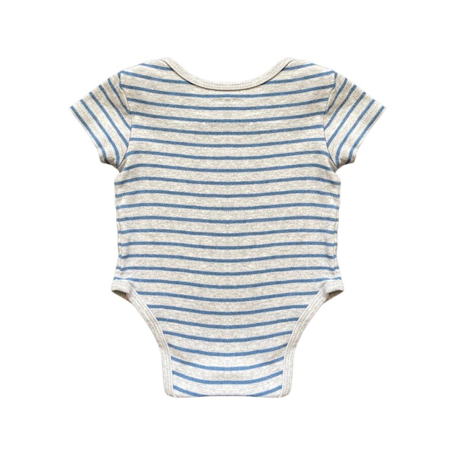 "Little me" bodijs grey blue stripes 74cm