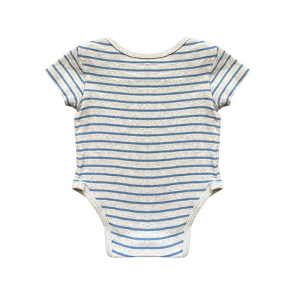 "Little me" bodijs grey blue stripes 74cm