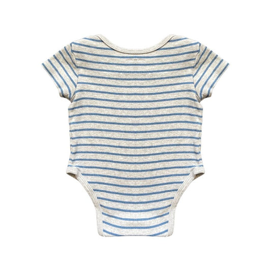 "Little me" bodijs grey blue stripes 74cm