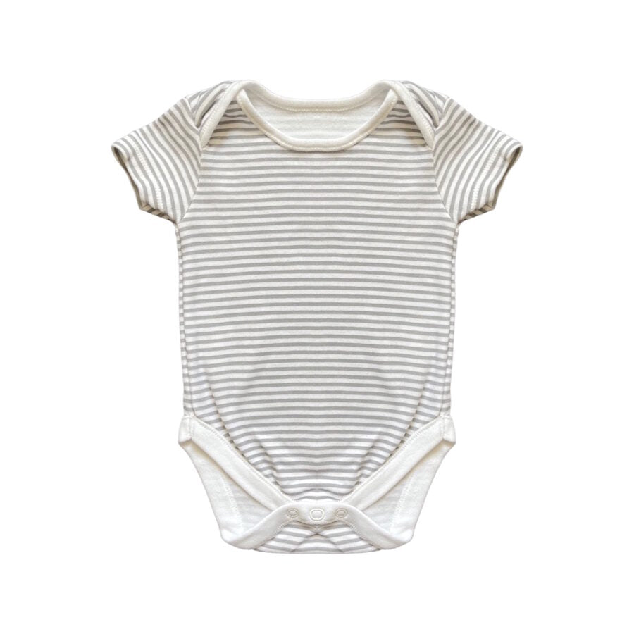 "George" bodijs white grey stripes 74cm