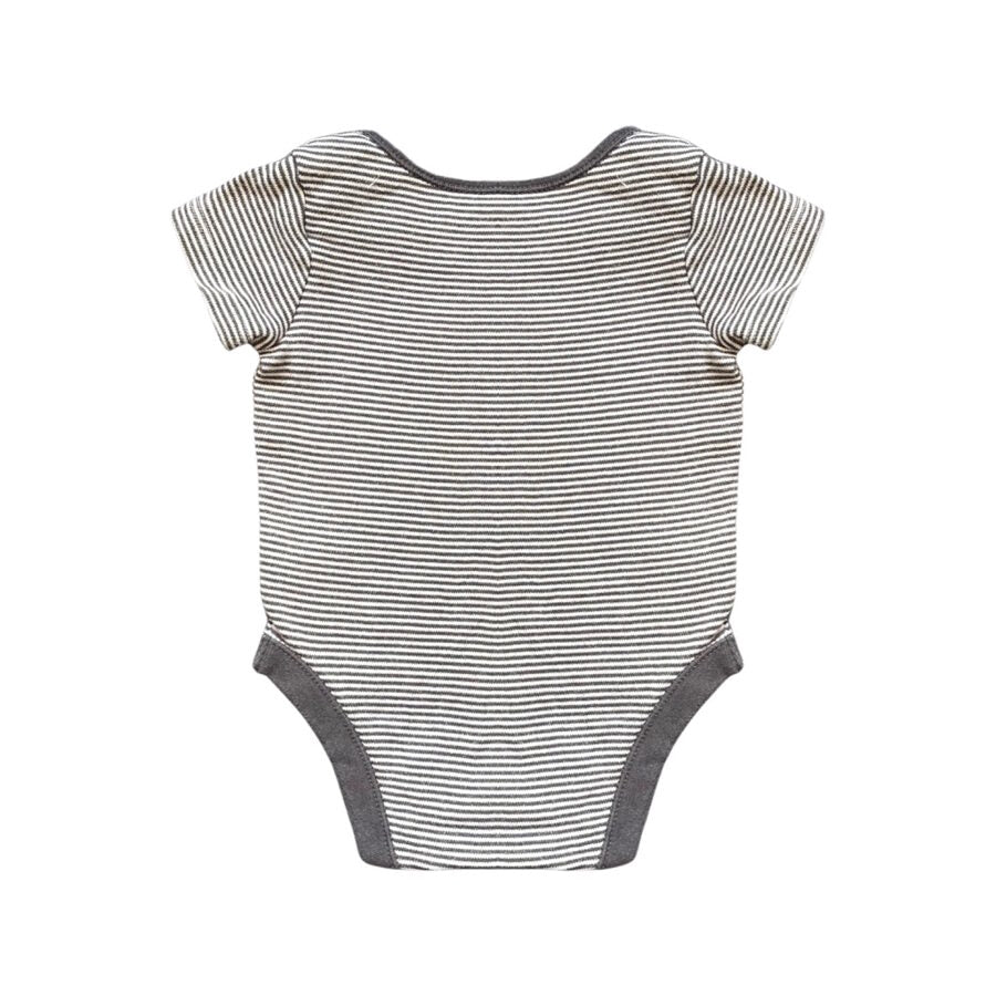 "F&F" pelēks bodijs stripes 74cm