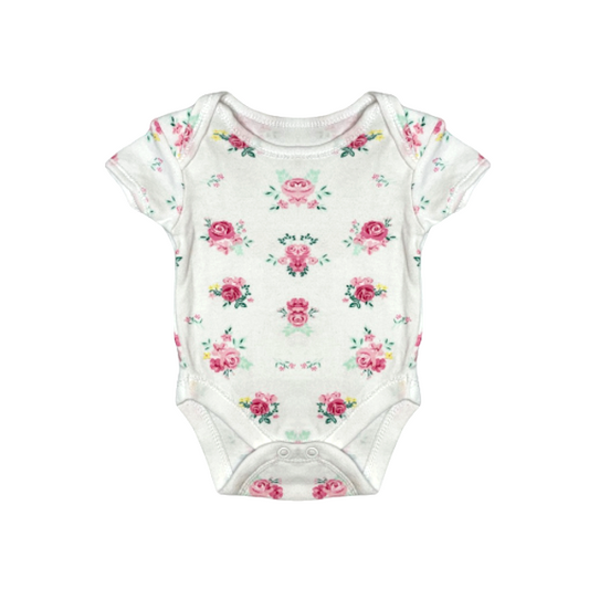 Balts bodijs pink bunch flower "Primark" 56cm