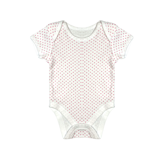 Balts bodijs pink dots "Primark" 56cm