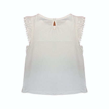 "Girls Club" gaišs tops lace shoulders 110