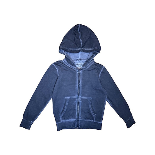 "PocoPiano" zila kokvilnas jaka ar kapuci 128