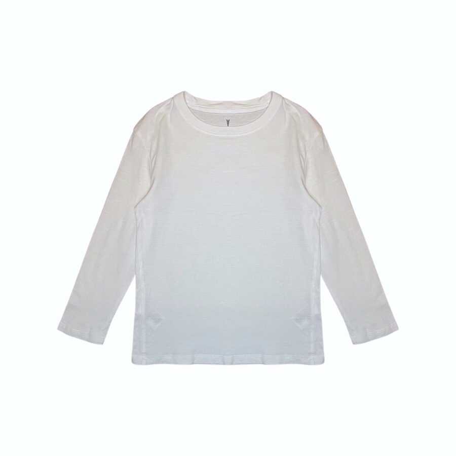 Balts kokvilnas krekls long sleeve 128