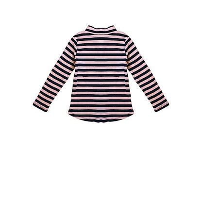 "H&M" striped top pink&navy 104